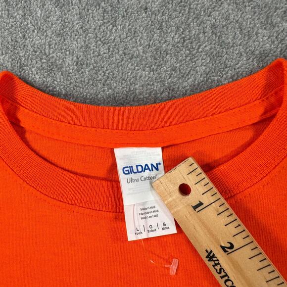 Auburn Tigers State of Aubie Short Sleeve Tee Shirt Youth Large Crew Neck Orange - Picture 3 of 7